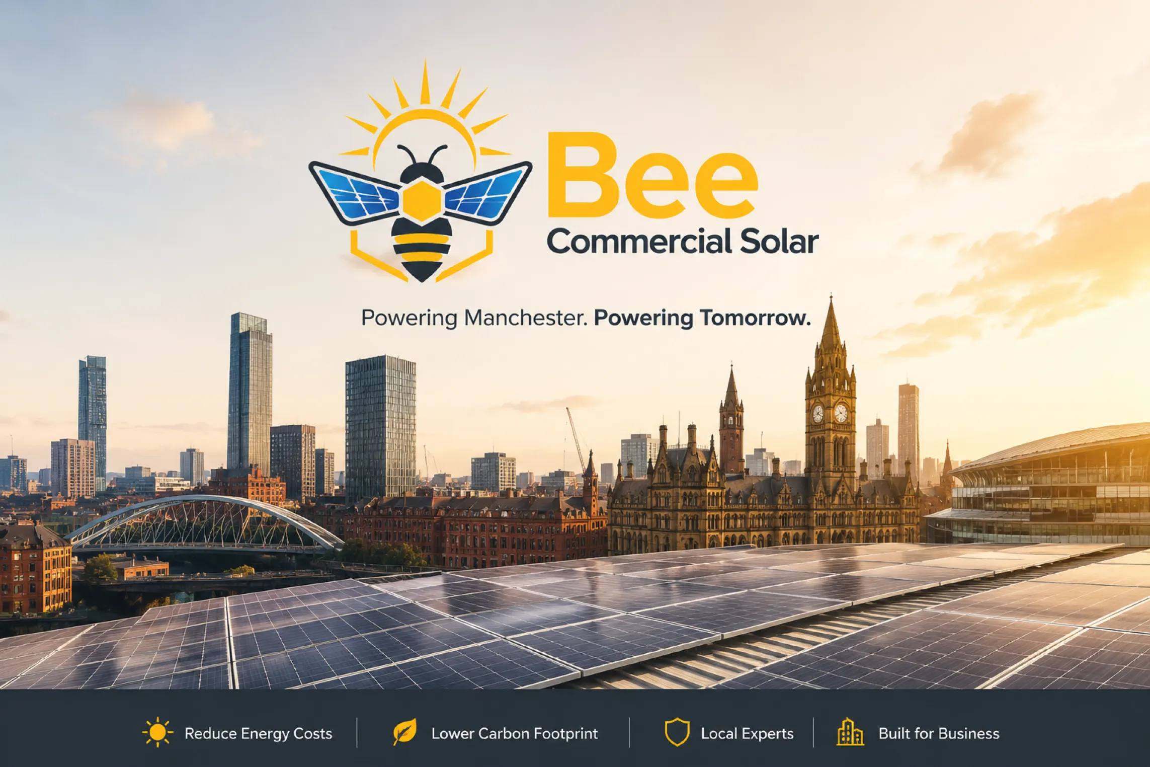 Manchester commercial solar skyline